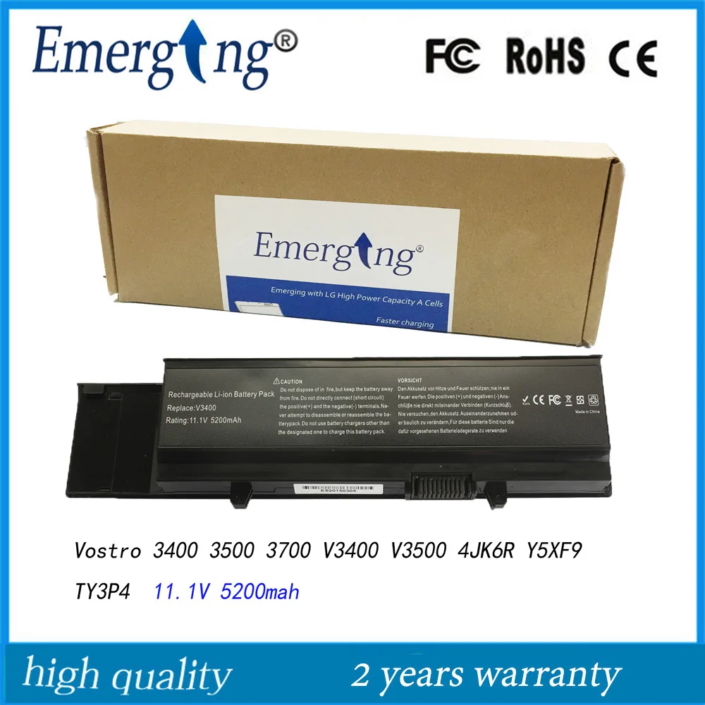 11 1 В Новый аккумулятор для ноутбука 7FJ92 Dell Vostro 3400 3500 3700 V3400 V3500 4JK6R Y5XF9 TY3P4 CWX2D TXWRR|new