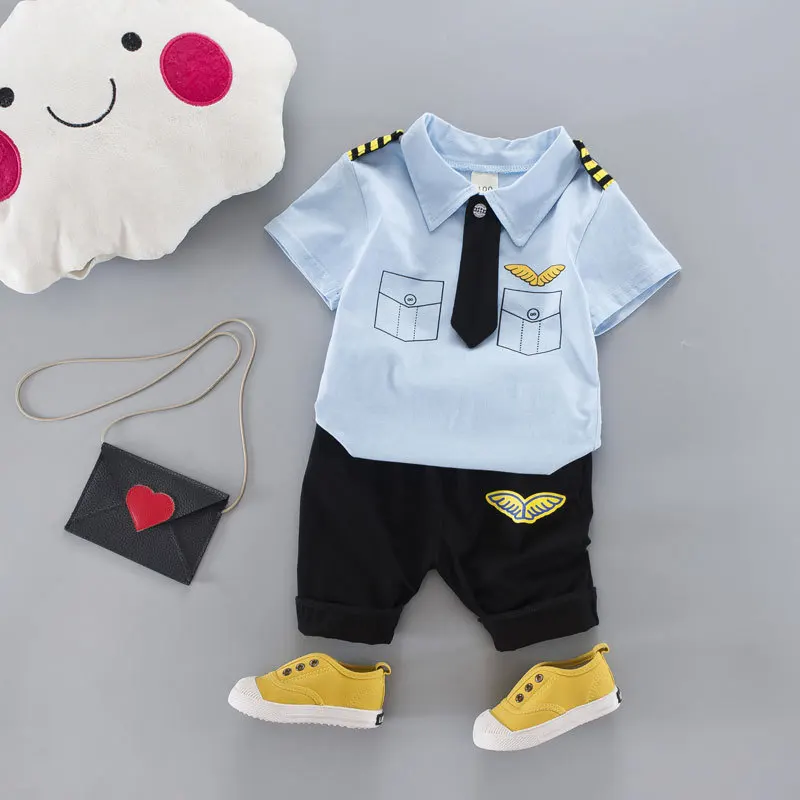 Лидер продаж летние комплекты одежды для мальчиков детская одежда модная