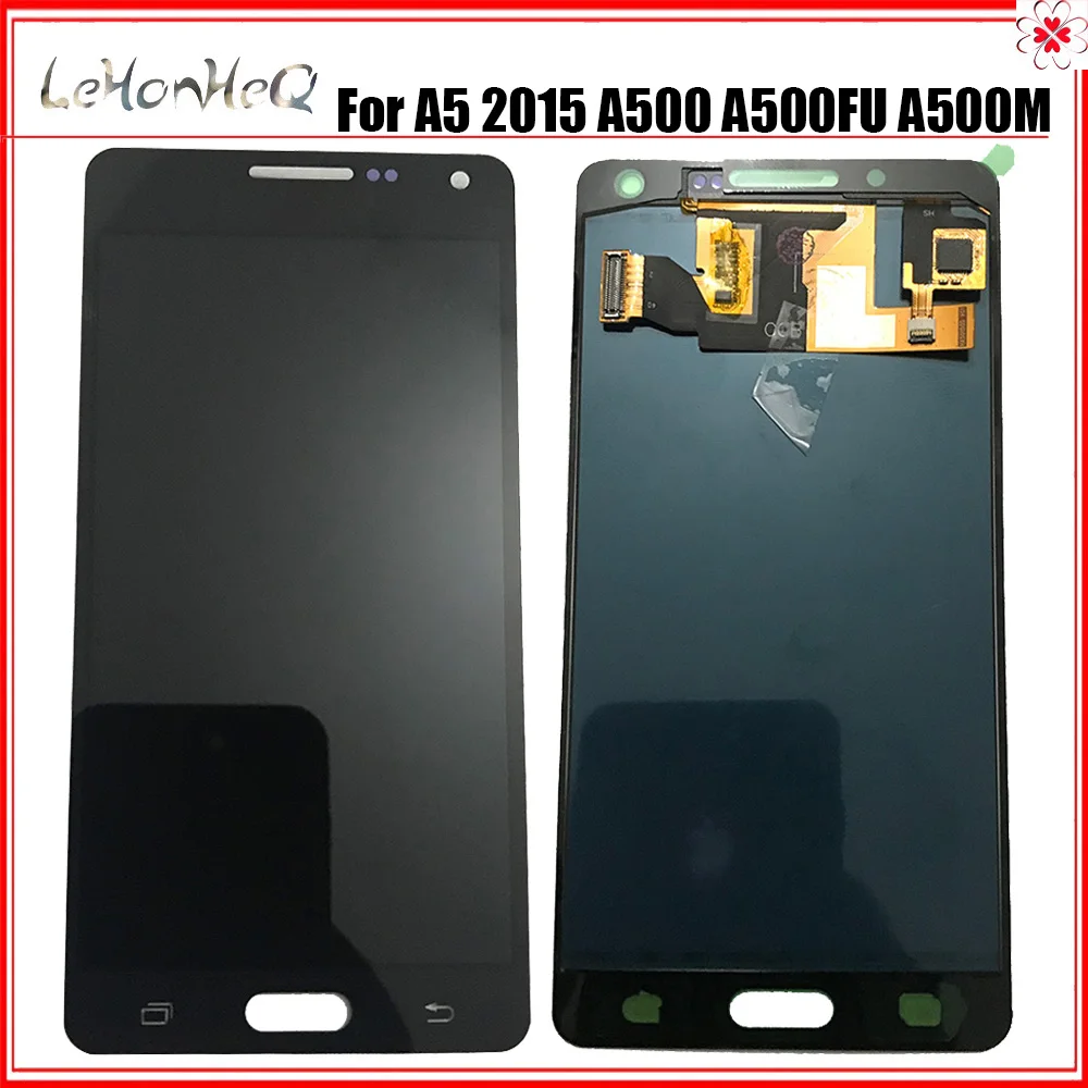 Фото Для A5 A500 A500F A500FU A500M A500Y ЖК-дисплей для samsung Galaxy ya5 2015 с сенсорным экраном дигитайзер