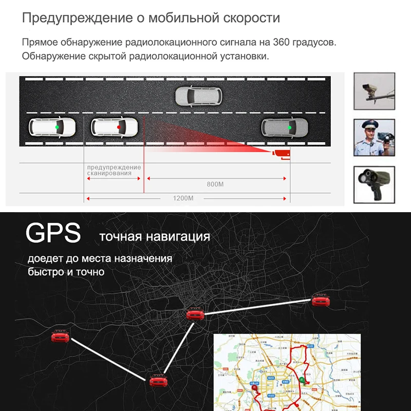 Автомобильный видеорегистратор XPX G565 STR Dvr 3 в 1 GPS радар 3in1 автомобиля Камера DVR Full HD