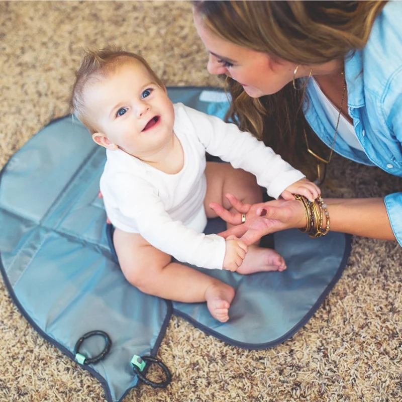 Baby Portable Foldable Washable Compact Travel Nappy Diaper Changing Mat Waterproof Floor Change Play | Дом и сад