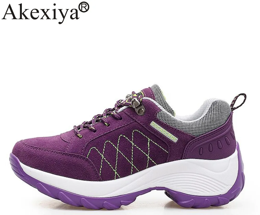 Akexiya женские кроссовки на платформе дышащая уличная спортивная обувь для