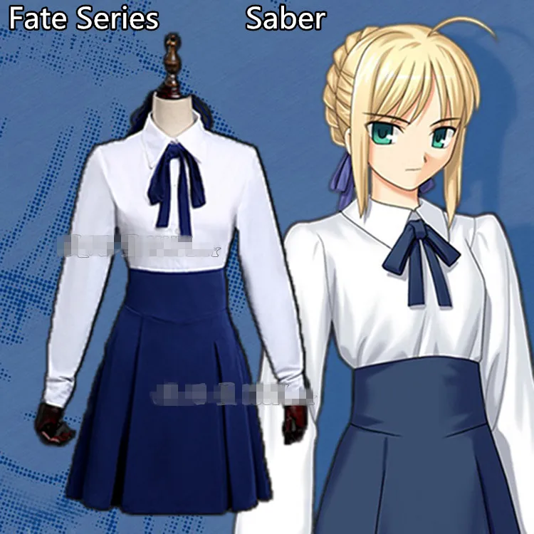 [В наличии] Аниме! Fate Series Saber Lolita школьная форма косплей костюм ежедневная одежда