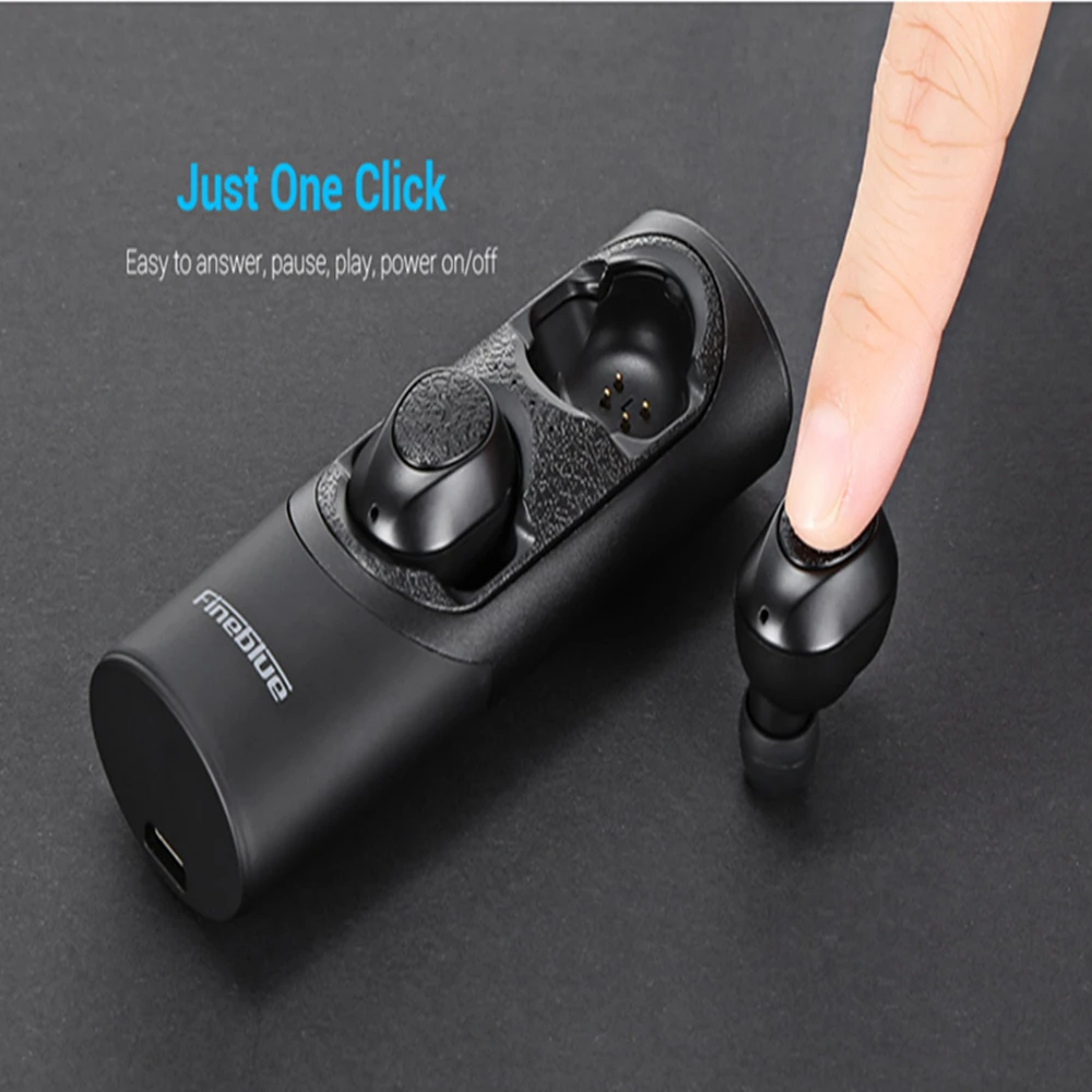 Fineblue RWS-X8 TWS Twins True wireless Bluetooth V5.0 наушники с зарядной базой многофункциональные и