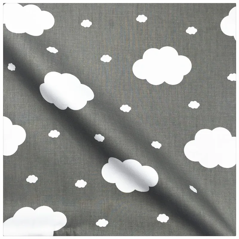 Ткань с принтом облаков 100% хлопок стеганая ткань для самостоятельного шитья