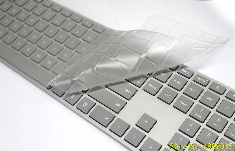 Силиконовый чехол для клавиатуры прозрачный полноразмерный протектор Microsoft Surface