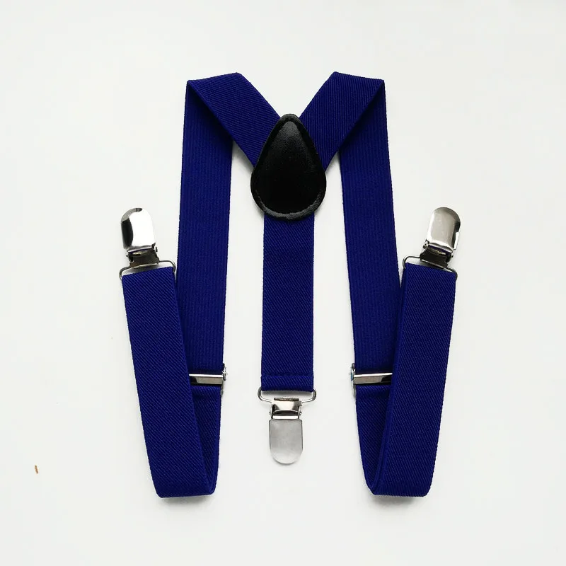 royalblue Эластичные подтяжки для маленьких мальчиков и девочек с y-образной застежкой на спине; однотонные Детские подтяжки; детская одежда; аксессуары; BD001-S - Цвет: royalblue