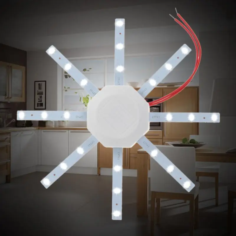 1 шт. Светодиодная потолочная лампа Белый осьминог круглая кухонная для спальни 12