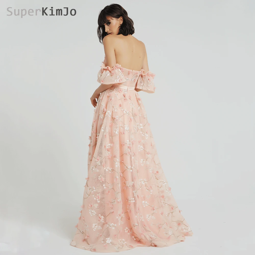 SuperKimJo 3D платья для выпускного вечера с цветами 2019 Новое поступление Арабский