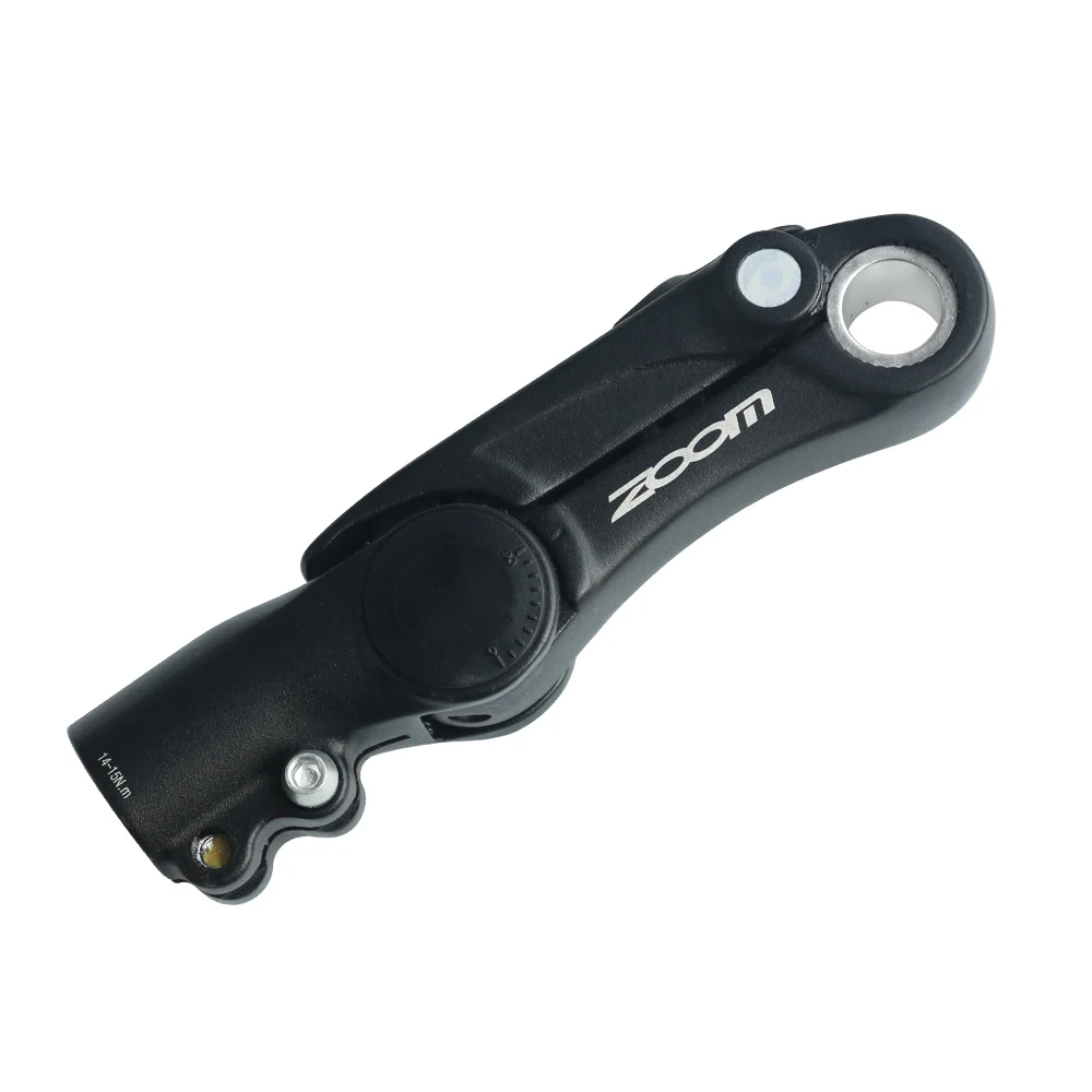 Black ZOOM MTB дорожный велосипед руля 28,6 мм вилка удлинитель быстроразъемный QR Регулируемый Гибридный руль для велосипеда подъем 25,4*110 мм - Цвет: Black