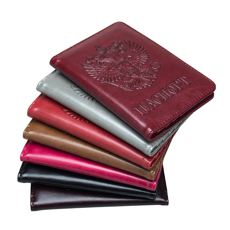 Модный держатель для российских карт паспорта Мужская визитная карточка Обложка