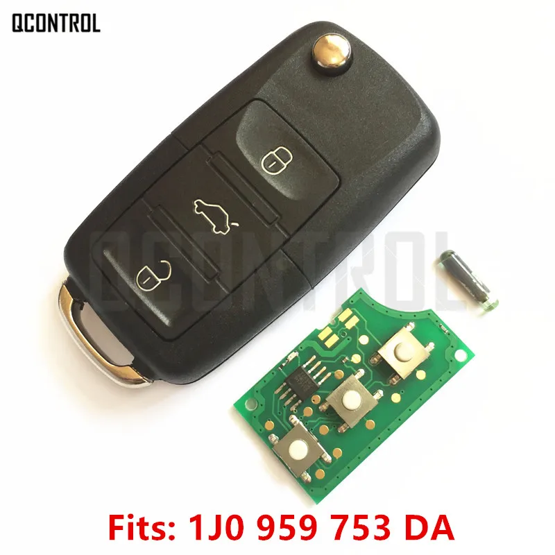 Дистанционный ключ QCONTROL для автомобиля сделай сам SEAT Altea/Ibiza/Leon/Toledo 1J0959753DA/5FA009259-10