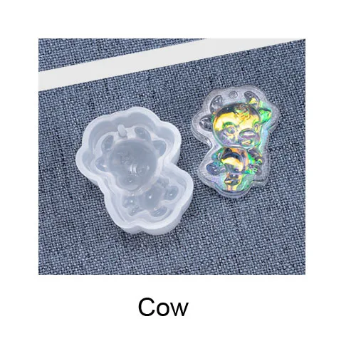cow 1 шт., 12, китайская форма зодиака, жидкий кремний, УФ-смола, форма для изготовления ювелирных украшений, серьги, аксессуары для волос, ювелирные изделия, инструменты - Цвет: cow
