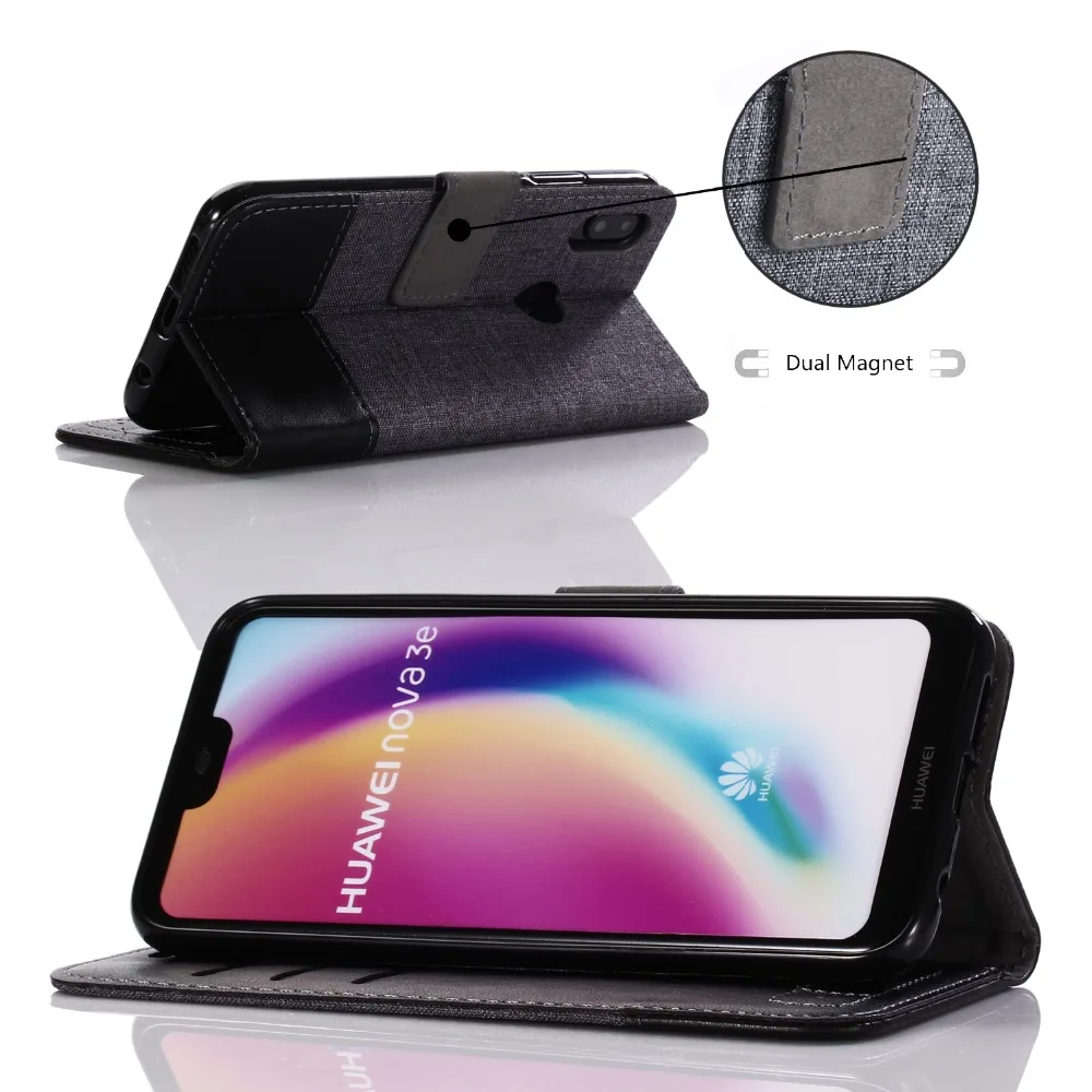 Чехол-книжка из искусственной кожи для Huawei P20 чехол-кошелек смартфона сумка Lite