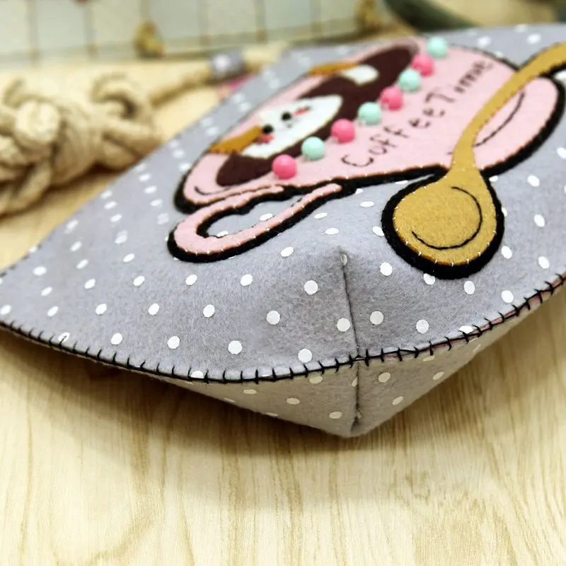 10 видов стилей для женщин DIY Сумочка комплект мультфильм сумки для детей день рождения/фестиваль подарок шитье искусство Войлок Материал DIY посылка