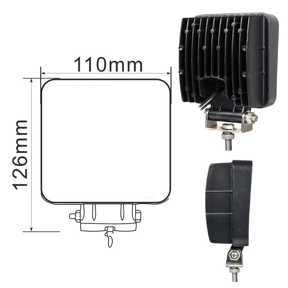 Adzoon 4 дюйма 126w светодиодный рабочий светильник 12v 24v для внедорожного грузовика, автобуса, лодка туман светильник автомобильный светильник в сборе