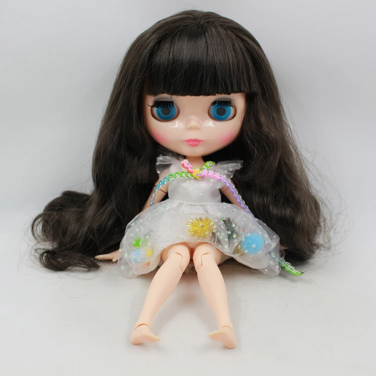 Кукла блайз шарнирная с черными волосами модная фабричная кукла для шарнирных