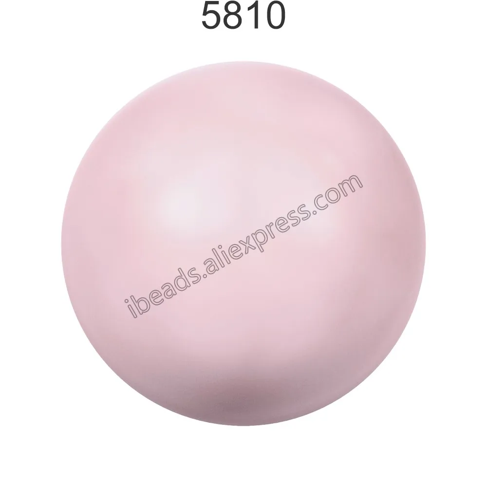 Pastel Rose 944 Оригинальные кристаллы от Swarovski 5810 пастельных цветов, серия матовых жемчужин, полностью просверленные отверстия, сделай сам, свободные бусины, ювелирное изделие, фитинг - Цвет: Pastel Rose 944