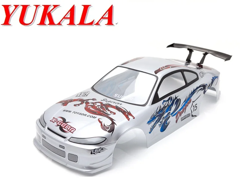 YUKALA 1/10 R/C гоночный автомобиль на дороге ПВХ Окрашенный корпус корпуса 190 мм
