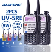 2pcs baofeng uv 5re long rang 10 km walkie talkie ptt earpieces portable radio amateur baofeng uv 5r plus car radio station uv5r