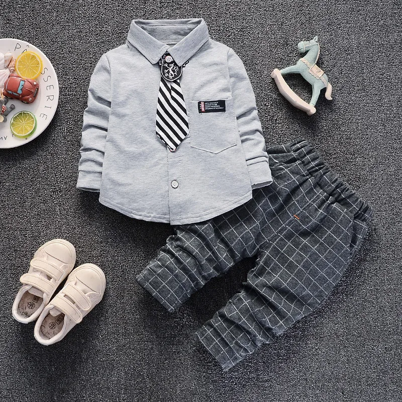 BibiCola Children Boys clothing sets spring autumn tracksuit suit kids boys casual tops t-shirts+pant baby for outfits |