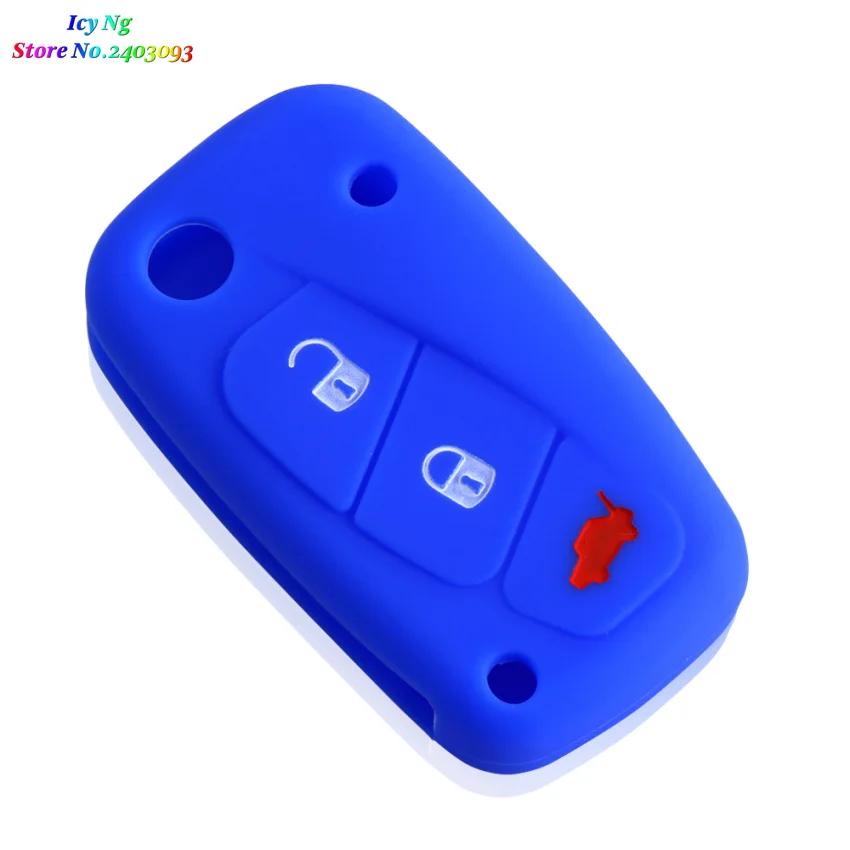 1 шт. 3 кнопки силиконовый чехол для ключей от машины FIAT/Panda/Stilo/Punto/Doblo/Grand/Bravo 500