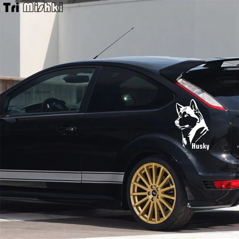 Tri Mishki HZX333# 20*13.6см husky on board хаски в машине виниловые наклейки на авто наклейка для