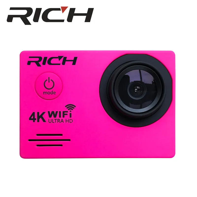 Новинка 2019 Спортивная камера RICH J550R s 4K 2 7 K 1080P Экшн 16MP WiFi 30M Водонепроницаемая 2.0LCD