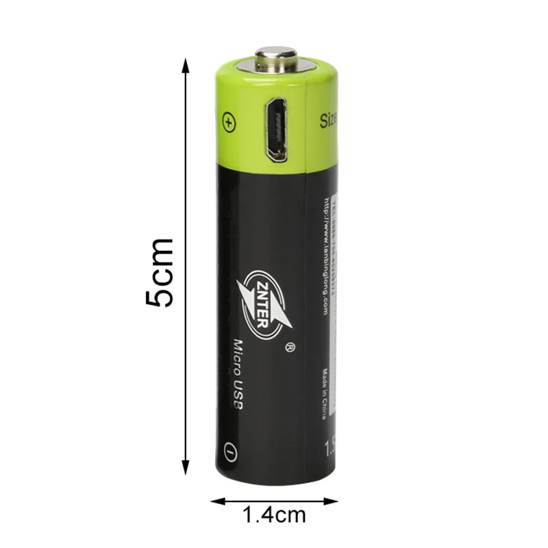 Original ZNTER 1250mAh AA Type Lithium Battery For Toys Portable 1.5V 1250MAH type Rechargeable Support USB Charging | Электроника