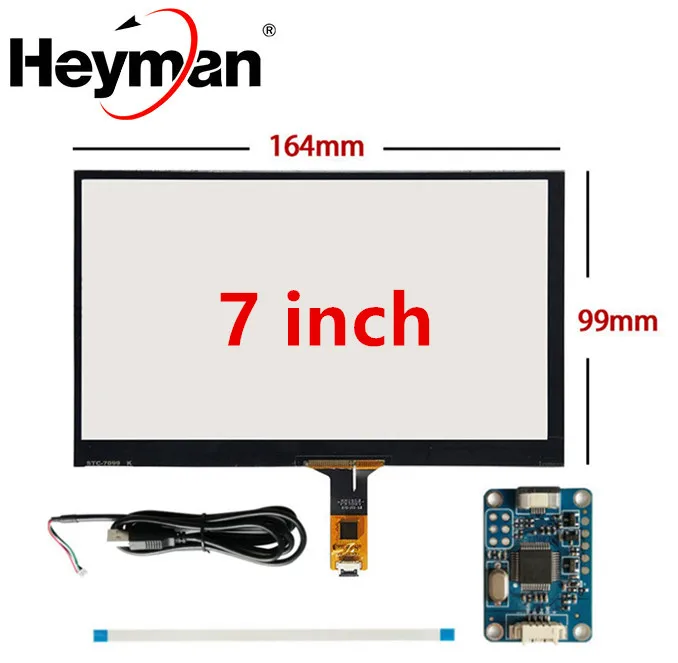 7 Inch 165mm*100mm High Compatibility Raspberry Pi Tablet PC Navigation Capacitive Touch Digitizer Touch Screen Panel Glass