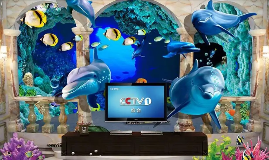 

custom 3d mural wallpaper The underwater world wallpaper for walls 3 d Living room bedroom Background wall nonwoven wallpaper