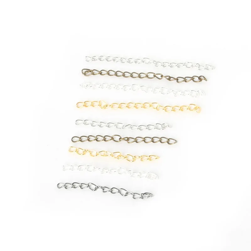 100 шт./лот смешанные удлинители и расширения ювелирных цепей/удлинитель хвоста