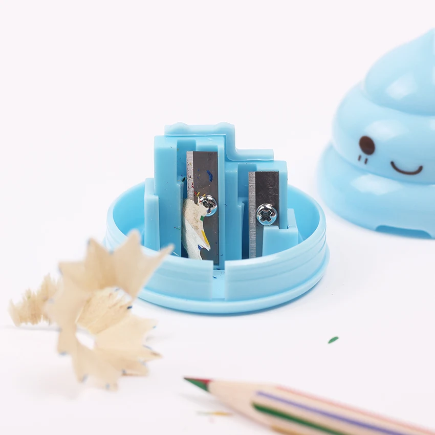 1 шт. Kawaii точилка для карандашей форма мини нож двойное отверстие рекламная оригинальность подарок канцелярские принадлежности случайный цвет