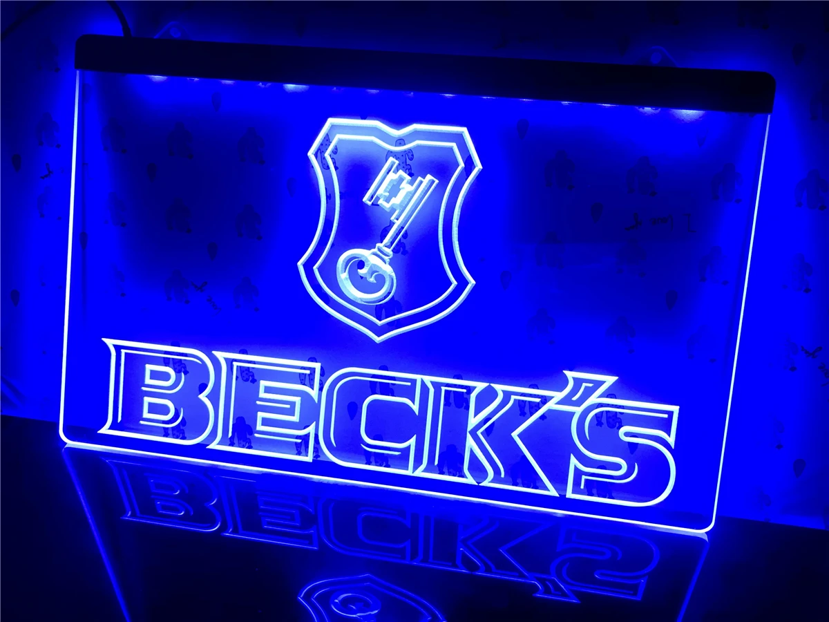 Пивной знак Becks A029 световая реклама | Дом и сад