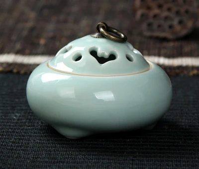 Longquan Celadon латунь керамика фарфор ладан плита держатель Будды курильница ладан палочки с ладаном катушки конусов печи - Цвет: P