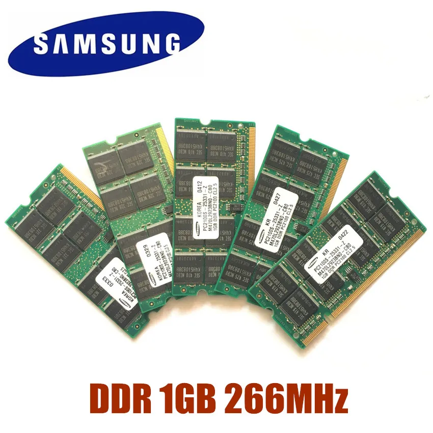 Для SAMSUNG SEC DDR DDR1 1 Гб 2 266 МГц PC-2100S 1G Память для ноутбука ОЗУ SODIMM intel amd PC2100S |