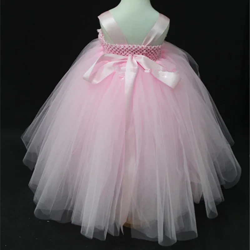 Фиолетовый белый розовый Платья принцессы с балетной пачкой Тюль для девочек на