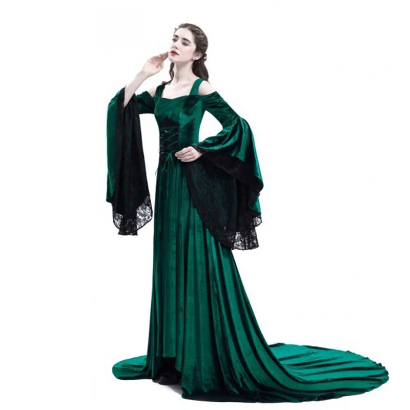 Ренессанс платье средневековые костюмы для женщин принцессы 2018 плюс размеры