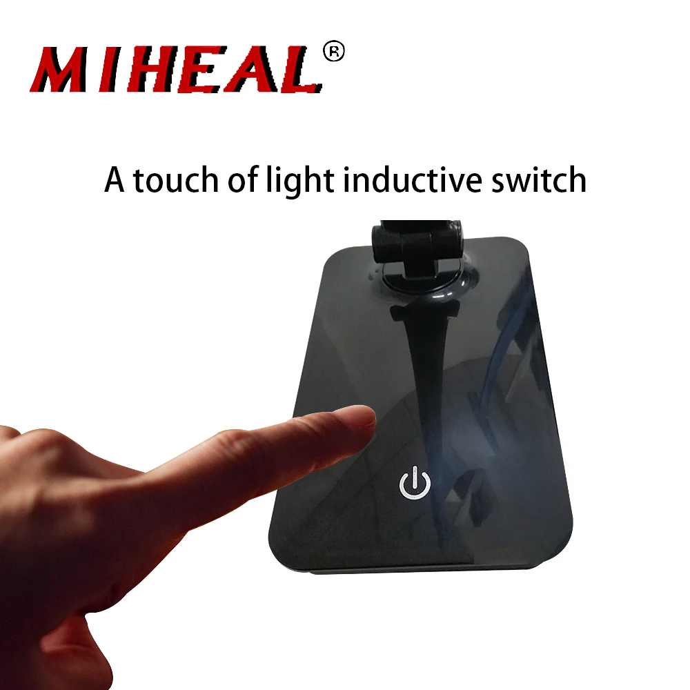 Folding Study LED Table Lamp 3 Level Sensitive Touch Dimmer Desk Lamps Portable 5W Office Eye-Care Energy Saving Read Book Light | Лампы и
