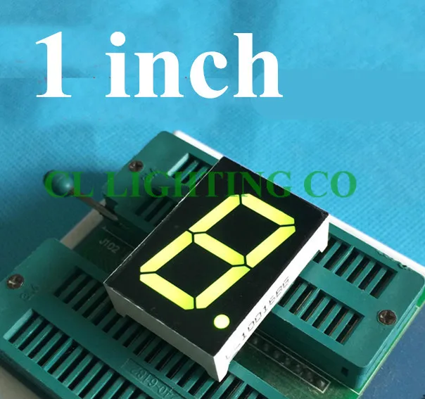 Зеленая 1 бит цифровая трубка дюйм 7 сегментный светодиодный дисплей 34*24*10 5 мм Nixie