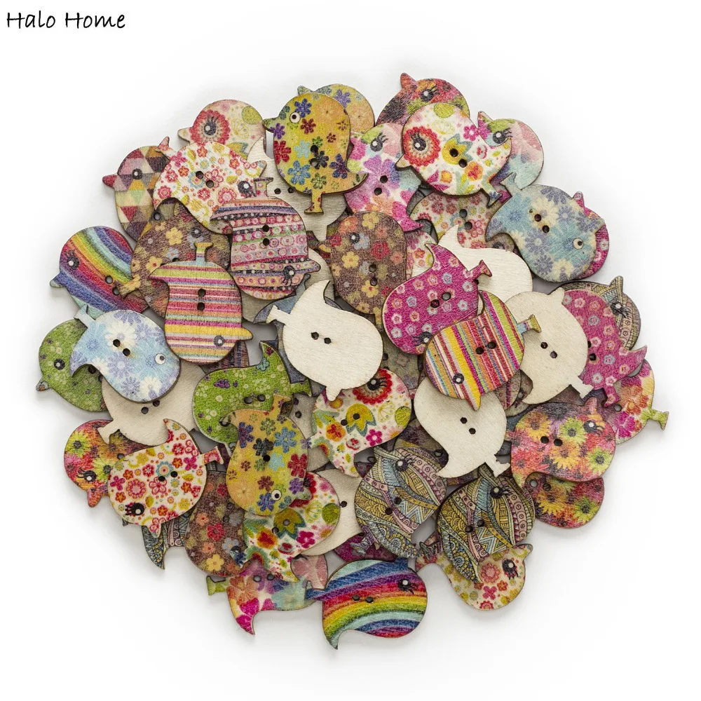 30 шт. деревянные пуговицы для пришивания скрапбукинг одежда головные уборы