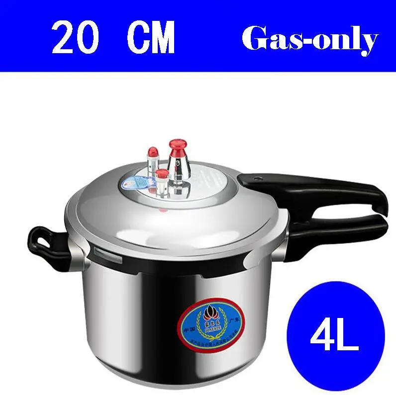 Pressure cooker explosion-proof Stainless steel soup pot kitchen cookware cooking gas induction household commercial saucepan - Цвет: 4L only gas