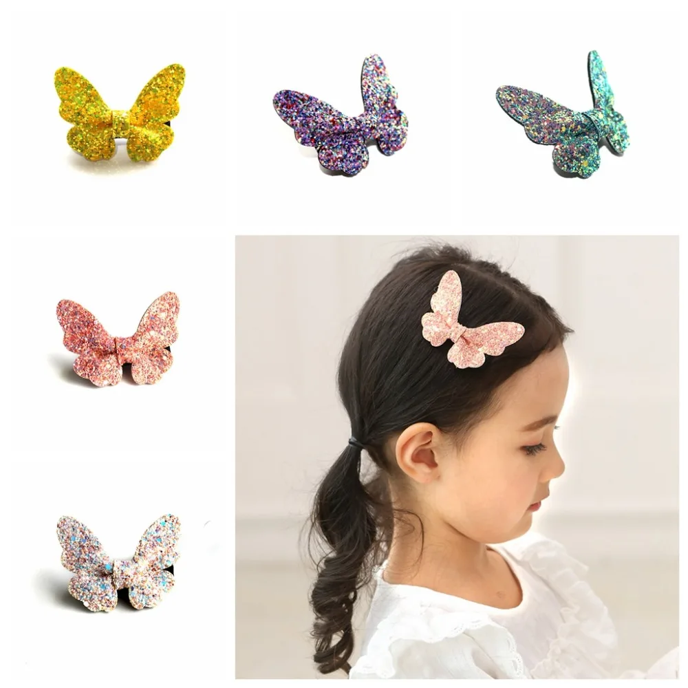 

20 pcs/lot , 2.75" Glitter Butterfly Hair Clips, Girls Hair Accessories
