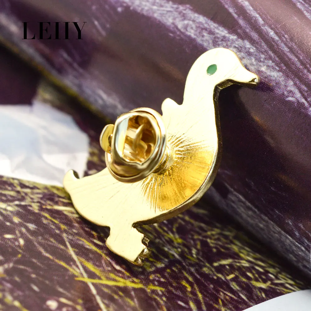 Leiiy Stylish Multicolored Enamel Cute Chicken Duck Shape Pin Brooches For Women Lady Gold-color Fashion Jewellery | Украшения и
