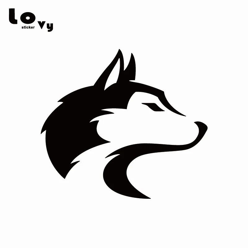 Виниловая наклейка для автомобиля Husky мультяшная собака украшение на заднее окно