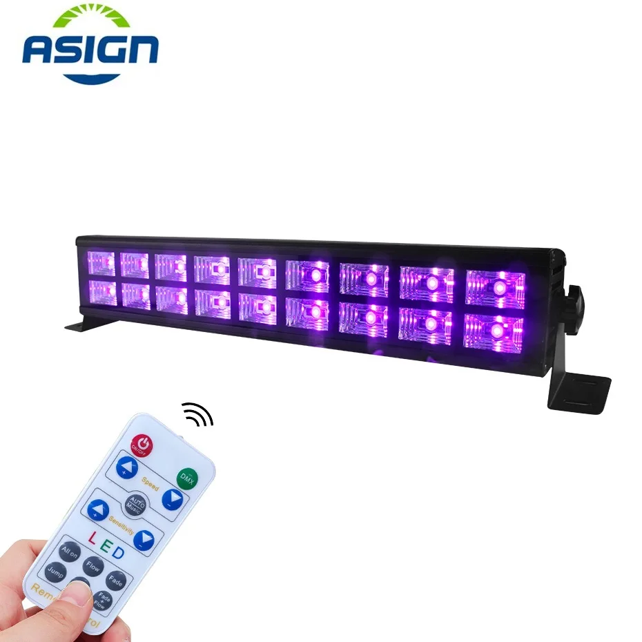 Светодиодный диско-УФ-фиолетовый черный светильник s DMX512 DJ вечерние сценические лампы для рождественской бара лазерный сценический настенный светильник Точечный светильник с подсветкой
