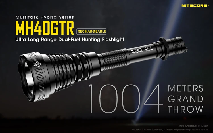 NITECORE 1200Lms MH40GTR с 2x18650 батареей охотничий поисковый фонарь сверхдальний 1004 м Тактический перезаряжаемый фонарь