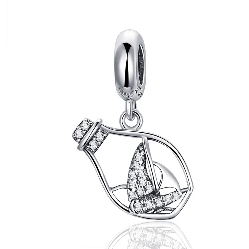 Подходит для браслета Pandora, серебро, 925, милый циркон, попугай, Kingfisher, амулеты CZ, единорог, пчела, велосипед, бусины для изготовления ювелирных изделий - Окраска металла: sas987