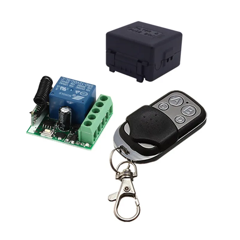 

433Mhz Universal Wireless Remote Control Switch DC 12V 10A 1CH relay Receiver Module and RF Transmitter 433 Mhz Remote Controls