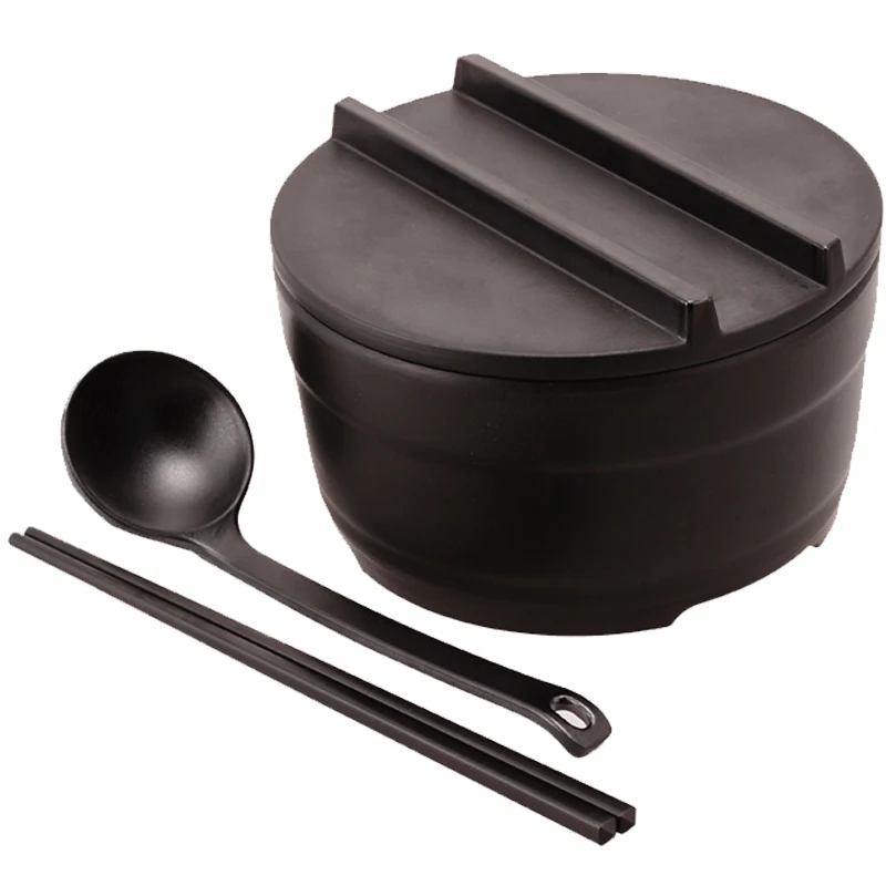 

Japanese style couple noodle bowl chopsticks spoon set student rice soup melamine ramen dishware tableware plastic set